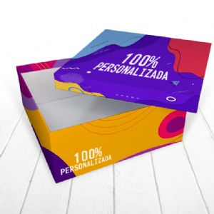Caixa R�gida Tampa e Fundo. Revestimento externo 100% personalizado -  25x25x10cm