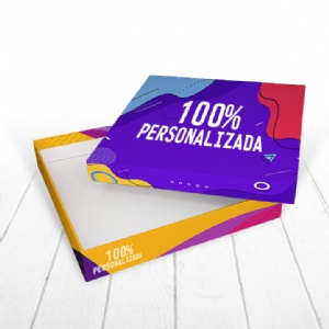 Caixa R�gida Tampa e Fundo. Revestimento externo 100% personalizado - 25x25x4cm