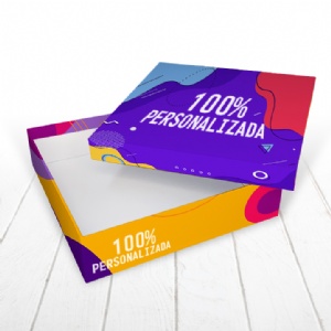 Caixa R�gida Tampa e Fundo. Revestimento externo 100% personalizado - 25x25x6cm