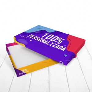 Caixa R�gida Tampa e Fundo. Revestimento externo 100% personalizado - 30x20x4cm