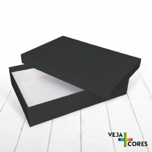 Caixa R�gida Tampa e Fundo. Revestimento em papel Color Plus - 30x20x6cm