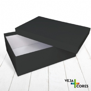 Caixa R�gida Tampa e Fundo. Revestimento em papel Color Plus - 30x20x10cm