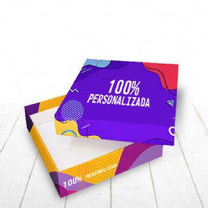 Caixa R�gida Tampa e Fundo. Revestimento externo 100% personalizado - 15x15x4cm