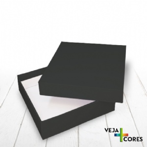 Caixa R�gida Tampa e Fundo. Revestimento em papel Color Plus - 15x15x4cm