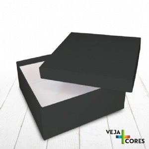 Caixa R�gida Tampa e Fundo. Revestimento em papel Color Plus - 20x20x8cm