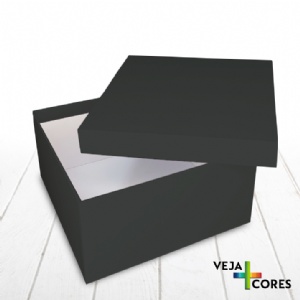 Caixa R�gida Tampa e Fundo. Revestimento em papel Color Plus - 20x20x10cm