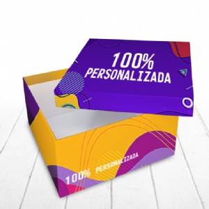 Caixa R�gida Tampa e Fundo. Revestimento externo 100% personalizado - 20x20x10cm