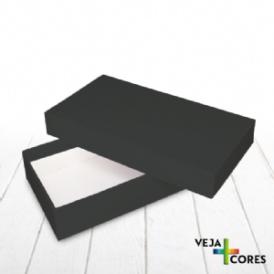 Caixa R�gida Tampa e Fundo. Revestimento em papel Color Plus - 20x10x4cm