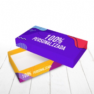 Caixa R�gida Tampa e Fundo. Revestimento externo 100% personalizado - 20x10x4cm