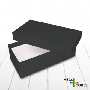 Caixa R�gida Tampa e Fundo. Revestimento em papel Color Plus - 20x10x6cm
