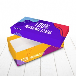 Caixa R�gida Tampa e Fundo. Revestimento externo 100% personalizado - 20x10x6cm