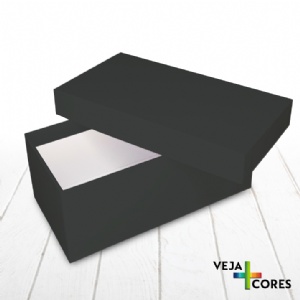 Caixa R�gida Tampa e Fundo. Revestimento em papel Color Plus - 20x10x8cm