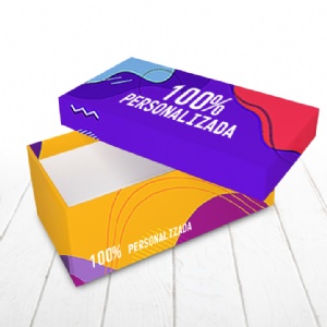 Caixa R�gida Tampa e Fundo. Revestimento externo 100% personalizado - 20x10x8cm