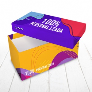 Caixa R�gida Tampa e Fundo. Revestimento externo 100% personalizado - 20x10x10cm