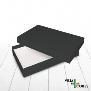 Caixa R�gida Tampa e Fundo. Revestimento em papel Color Plus - 25x15x4cm
