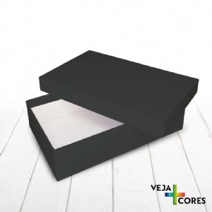 Caixa R�gida Tampa e Fundo. Revestimento em papel Color Plus - 25x15x6cm