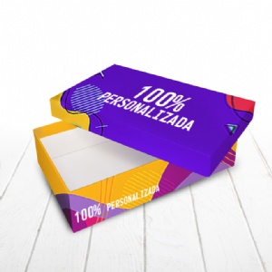 Caixa R�gida Tampa e Fundo. Revestimento externo 100% personalizado - 25x15x6cm