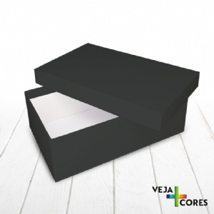 Caixa R�gida Tampa e Fundo. Revestimento em papel Color Plus - 25x15x8cm