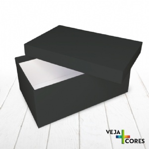 Caixa R�gida Tampa e Fundo. Revestimento em papel Color Plus - 25x15x10cm