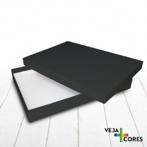 Caixa R�gida Tampa e Fundo. Revestimento em papel Color Plus - 35x25x4cm