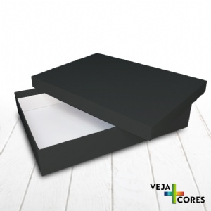 Caixa R�gida Tampa e Fundo. Revestimento em papel Color Plus - 35x25x6cm