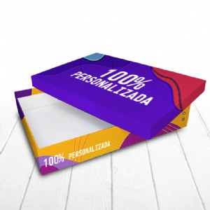 Caixa R�gida Tampa e Fundo. Revestimento externo 100% personalizado - 35x25x6cm