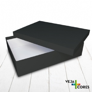 Caixa R�gida Tampa e Fundo. Revestimento em papel Color Plus - 35x25x8cm