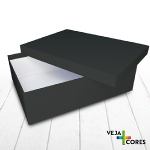 Caixa R�gida Tampa e Fundo. Revestimento em papel Color Plus - 35x25x10cm