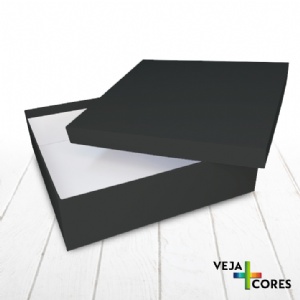 Caixa R�gida Tampa e Fundo. Revestimento em papel Color Plus - 30x30x8cm