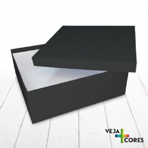 Caixa R�gida Tampa e Fundo. Revestimento em papel Color Plus - 30x30x10cm