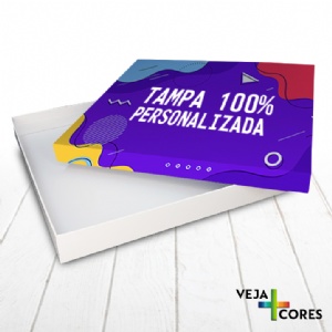 Caixa R�gida Tampa e Fundo. Revestimento Tampa 100% personalizado - 35x35x4cm