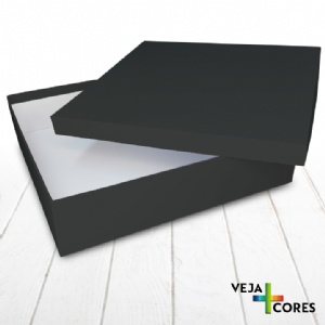 Caixa R�gida Tampa e Fundo. Revestimento em papel Color Plus - 35x35x8cm
