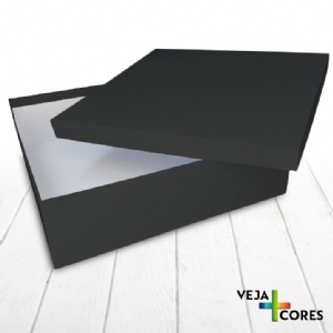 Caixa R�gida Tampa e Fundo. Revestimento em papel Color Plus - 35x35x10cm